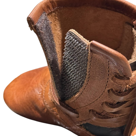 Freebird Baby Coal Leather Tall Western Boho Boots Size 3-6 Months in Brown NEW - Picture 6 of 10